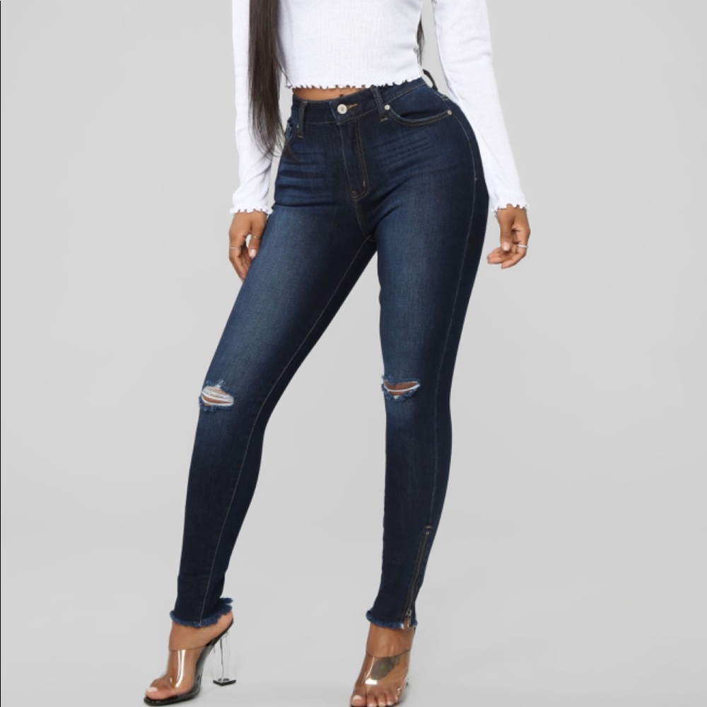 Fashion Nova Dark Denim Jeans